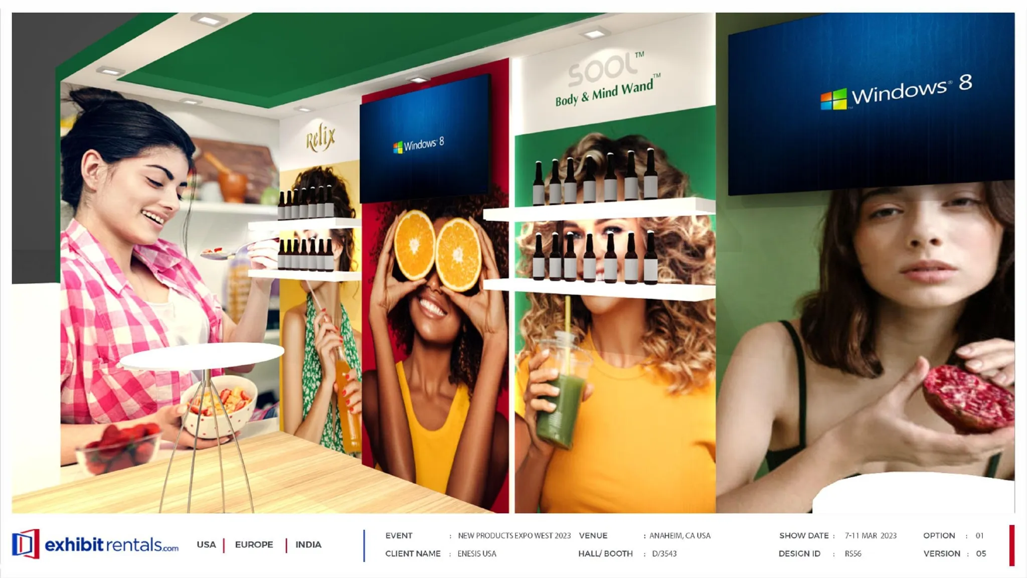 10x20 Inline booth design by Exhibit-Rentals